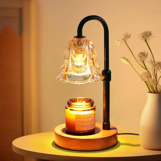 Bloom Candle Warmer Lamp - Floral Dimmable Wax Warmer for Home Décor