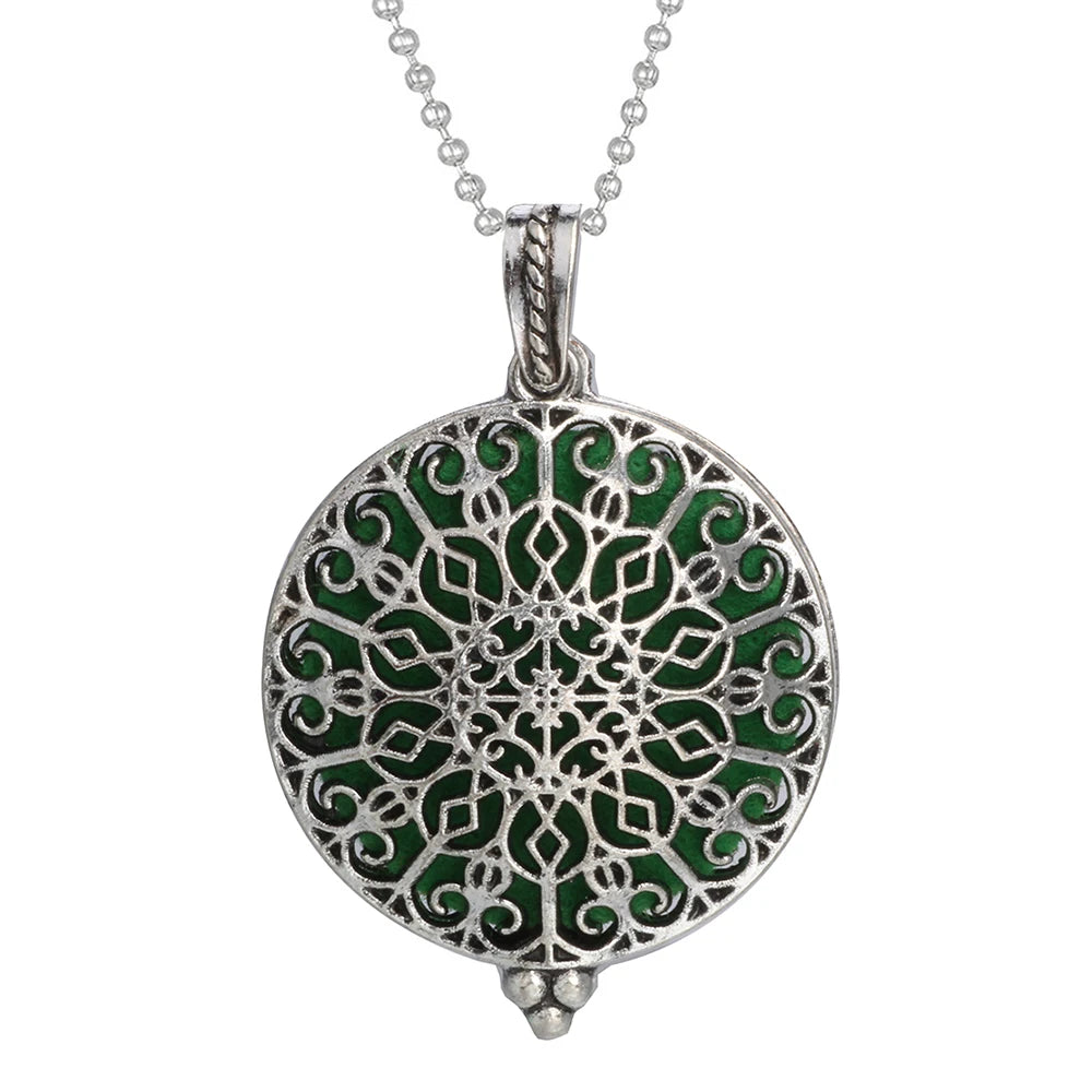 Tree of Life Diffuser Necklace - Aromatherapy Essential Oil Locket Pendant