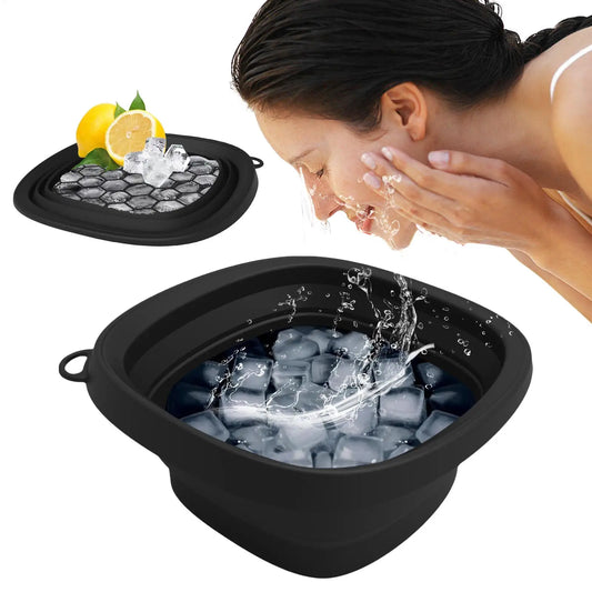 Ice Face Bath Bowl – Foldable Silicone 
Cold Therapy Facial Plunge Bowl
