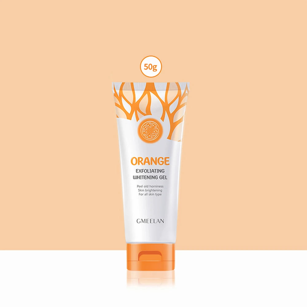 Orange Exfoliating Peeling Gel - Vitamin C Brightening Facial Scrub for Glass Skin