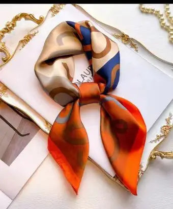 Luxe Silk Print Square Scarf
