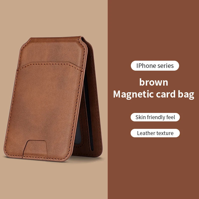 MagSafe Leather Wallet Case - Magnetic Card Holder for iPhone 16, 15, 14, 13 & 12
