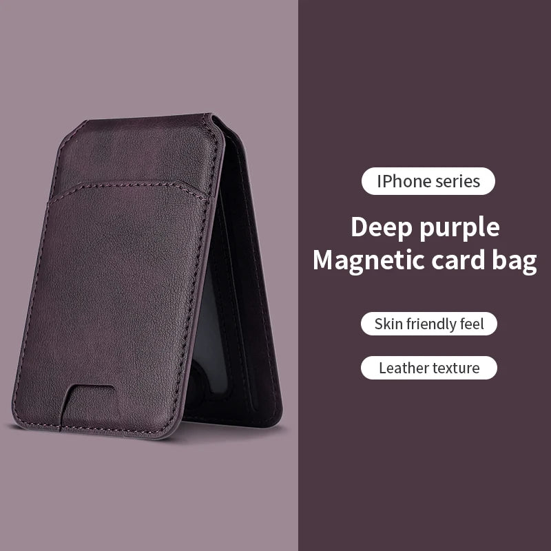 MagSafe Leather Wallet Case - Magnetic Card Holder for iPhone 16, 15, 14, 13 & 12