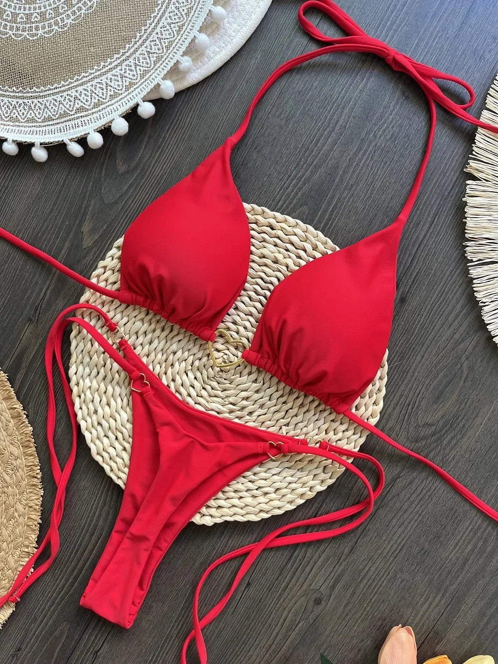 Scarlet Luxe Triangle Bikini Set