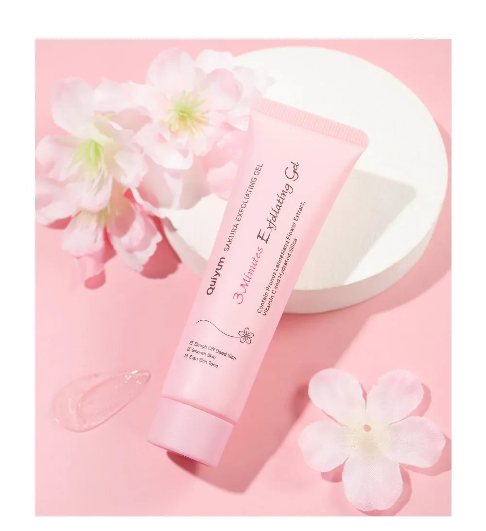 Sakura Exfoliating Peeling Gel – Glass Skin Facial Scrub for Smooth, Bright Skin