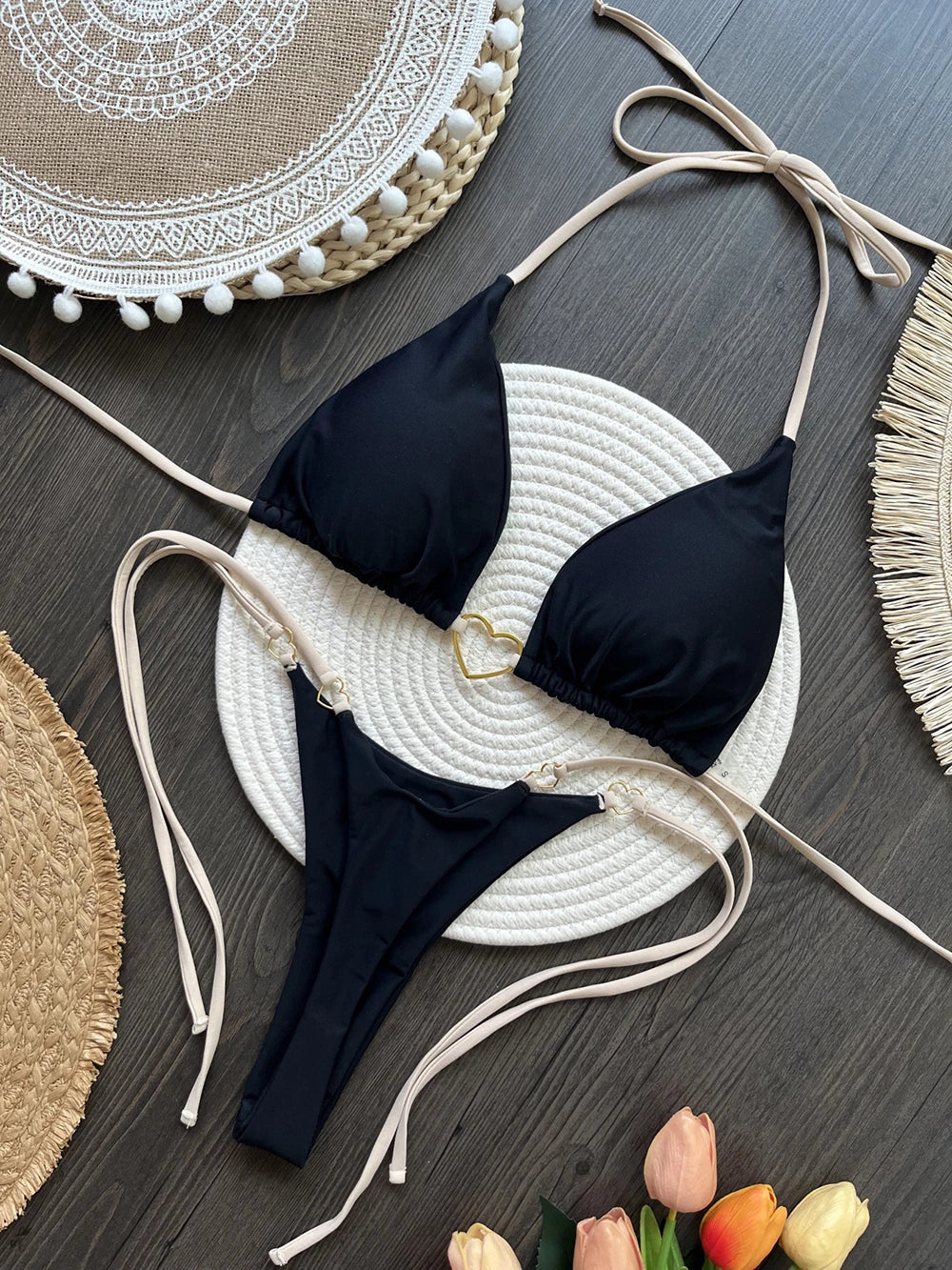 Scarlet Luxe Triangle Bikini Set