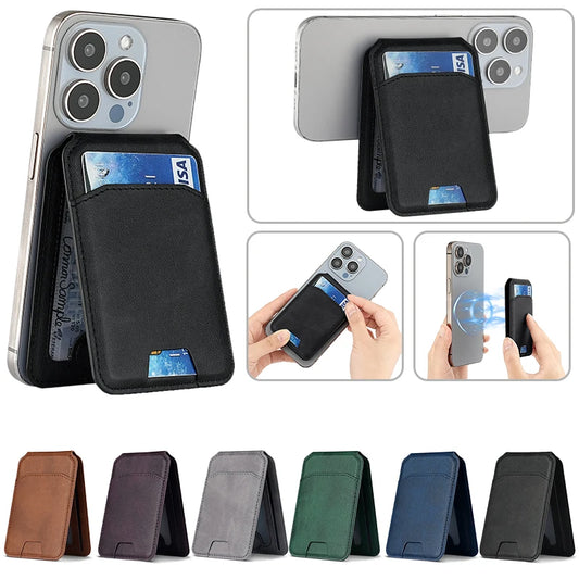 MagSafe Leather Wallet Case - Magnetic Card Holder for iPhone 16, 15, 14, 13 & 12