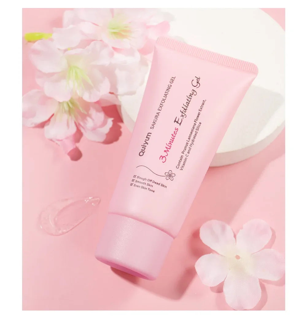 Sakura Exfoliating Peeling Gel – Glass Skin Facial Scrub for Smooth, Bright Skin