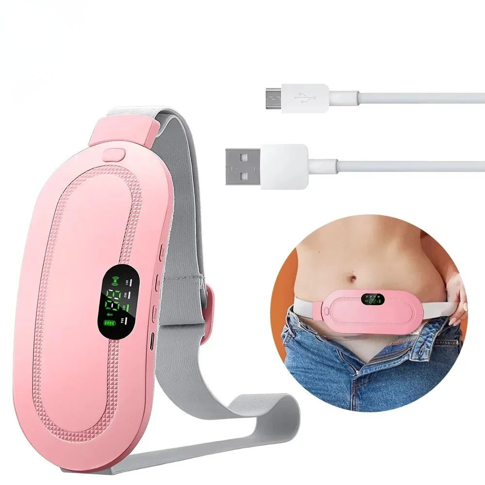 Wearable Menstrual Heating Pad Belt | Period Pain Relief | Rechargeable Electric Cramp Massager for Women